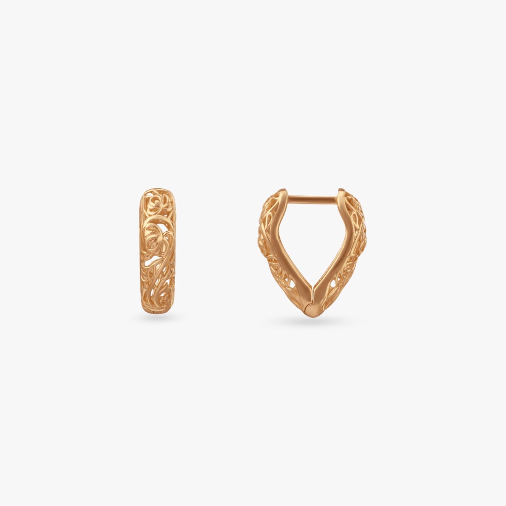 

Regal Swirl Gold Hoop Earrings