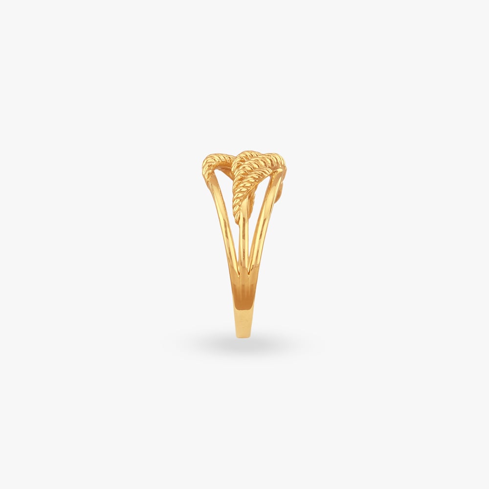 Textured Twist Gold Ring,,hi-res image number null