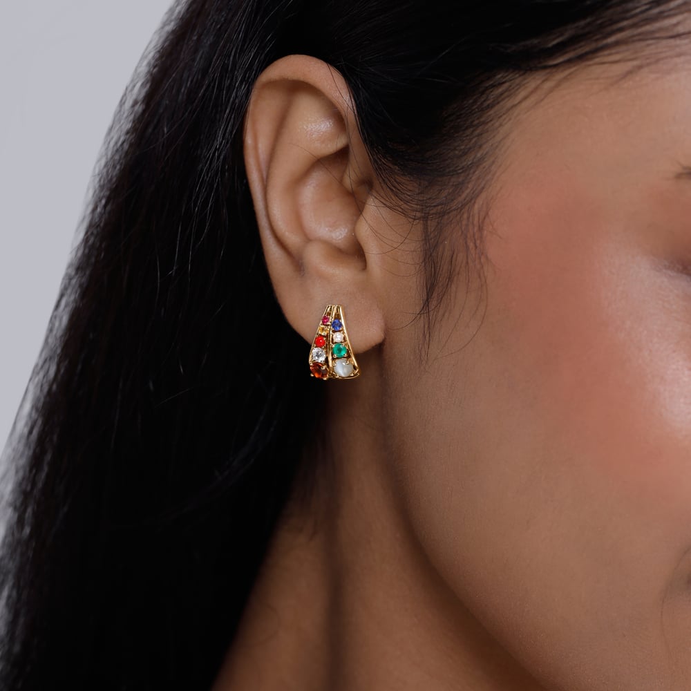 Vibrant Parallel Gold Hoop Earrings,,hi-res image number null