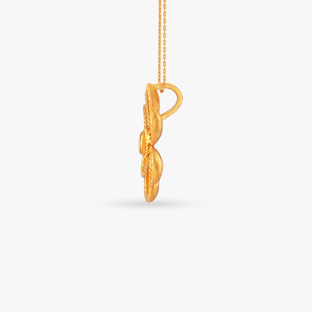 Sunlit Bloom Gold Pendant and Earrings Set,,hi-res image number null