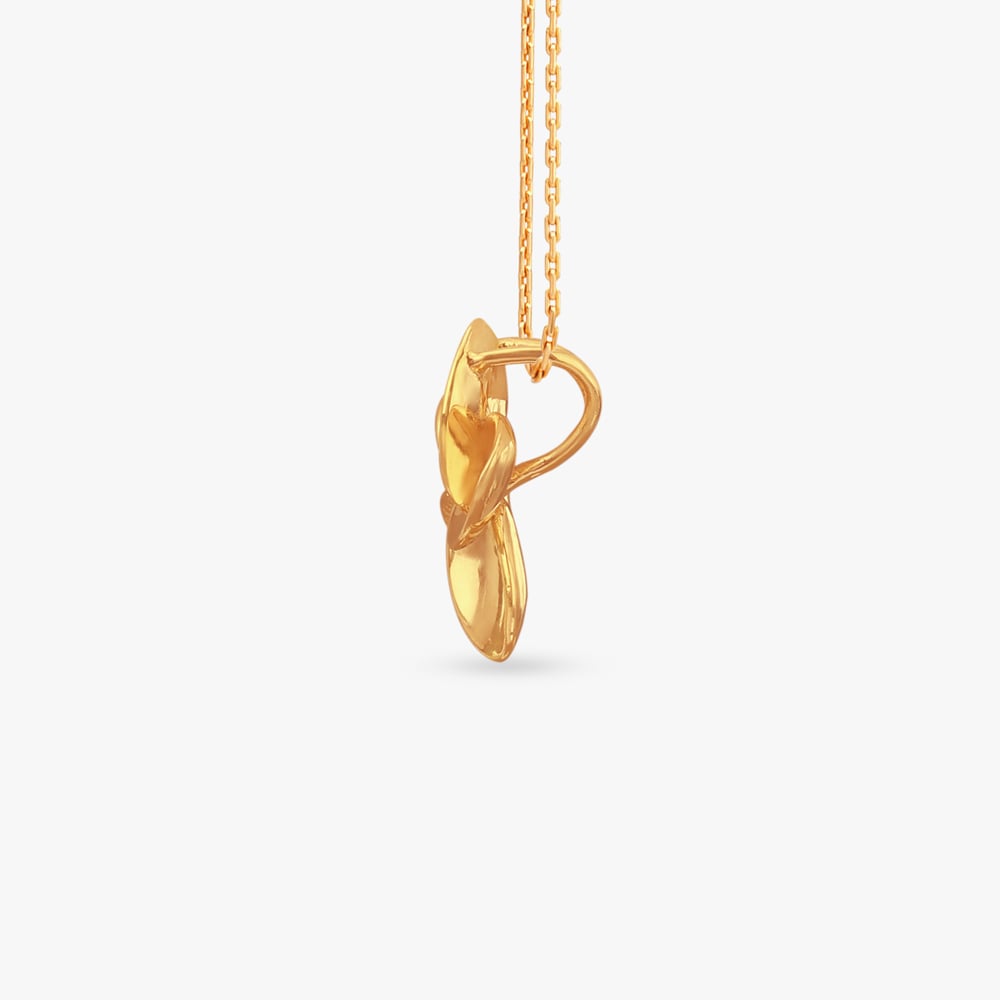 Petal Aura Gold Pendant and Earrings Set,,hi-res image number null