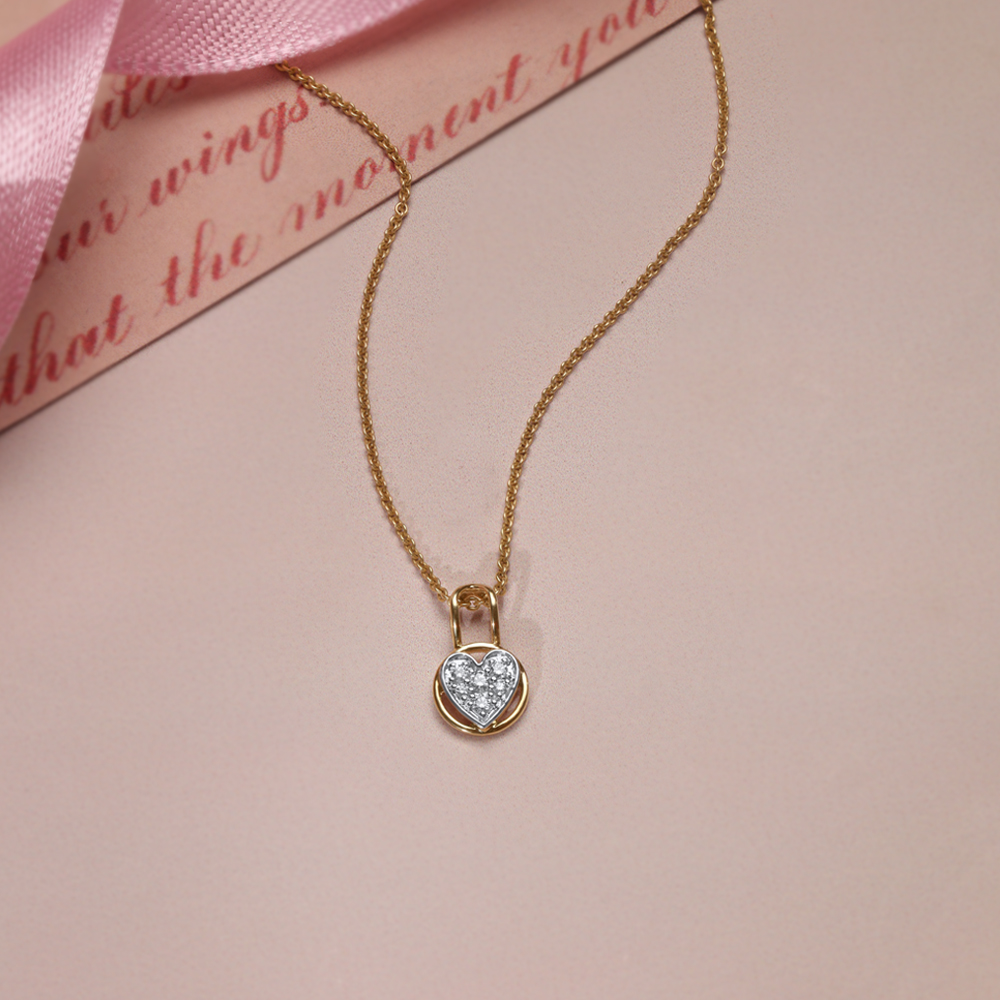 Forever Locked Diamond & Gold Pendant,,hi-res image number null