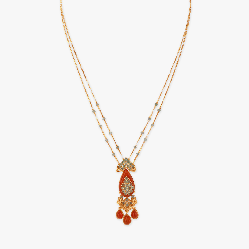Lush Grove Gold Pendant with Chain,,hi-res image number null
