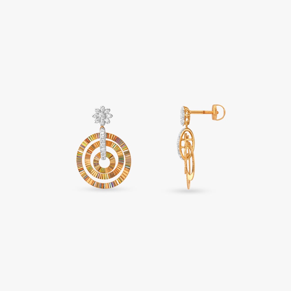 Ripples of Radiance Diamond Drop Earrings,,hi-res image number null