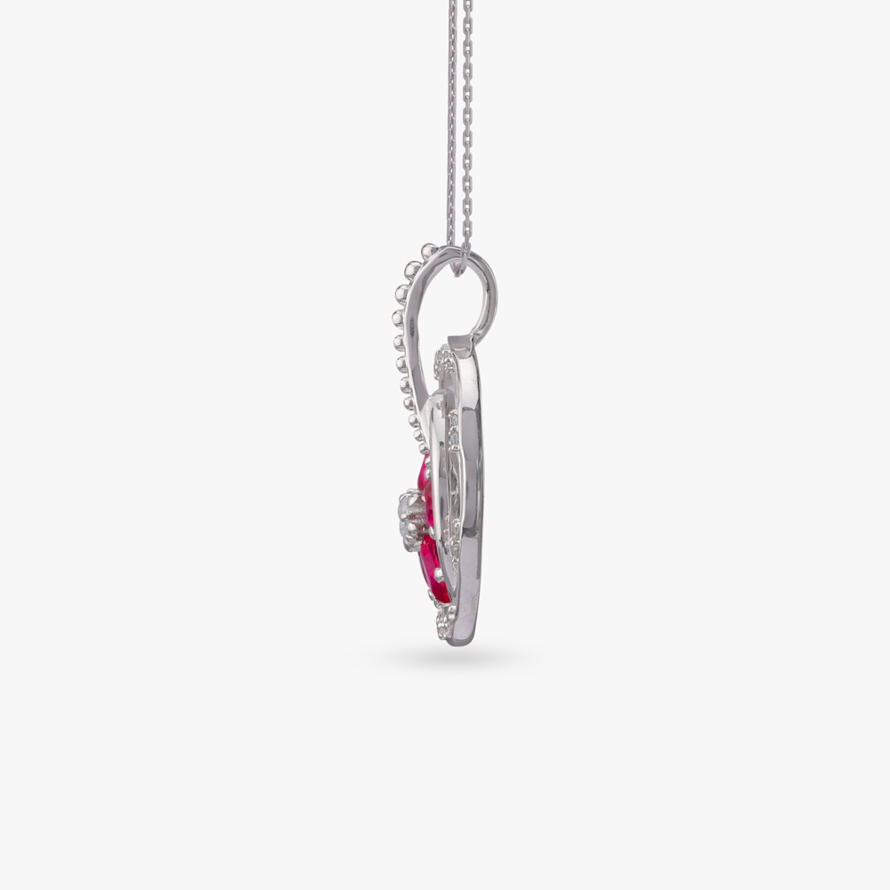 Petal Spark Silver Pendant and Earrings Set,,hi-res image number null