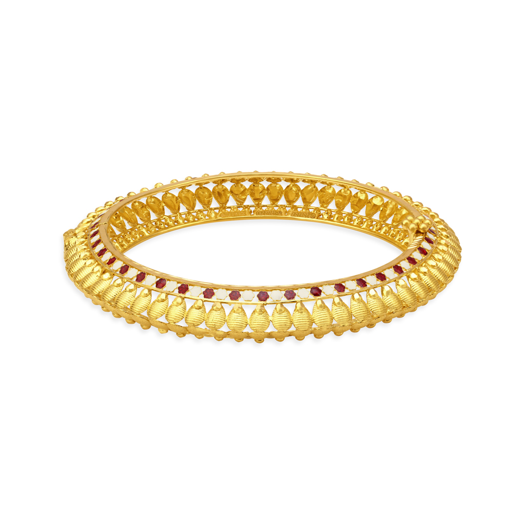 Detailed Gold and Enamel Bangles,,hi-res image number null