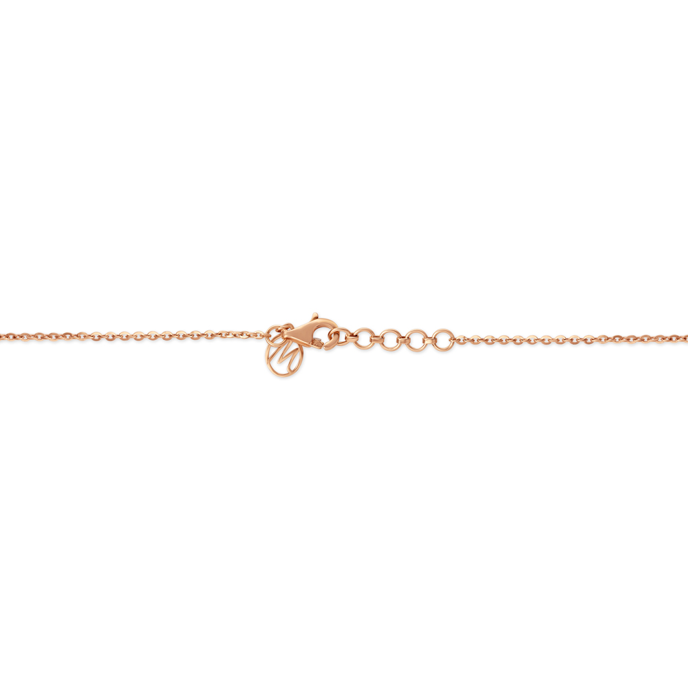 18KT Rose Gold Dreamy Heart Strings And Gorgeous Floral Chain,,hi-res image number null