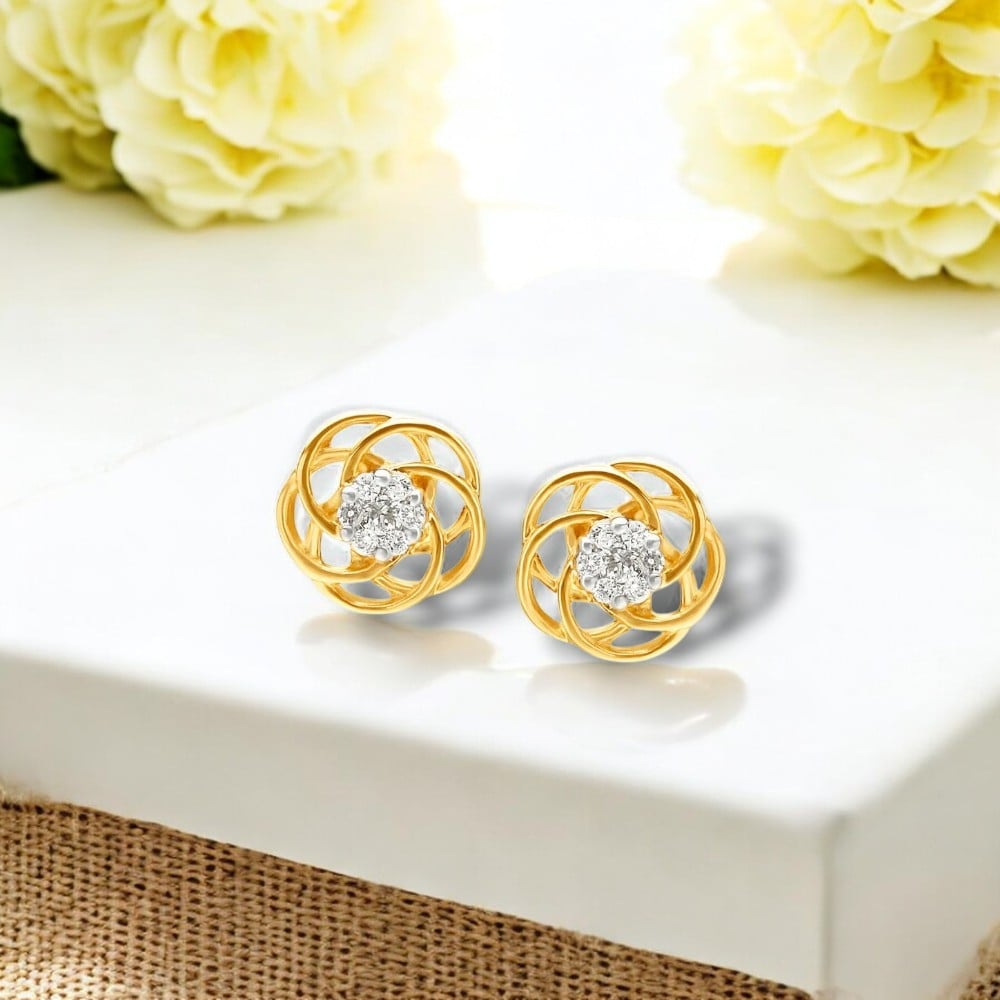Surreal Diamond Stud Earrings,,hi-res image number null