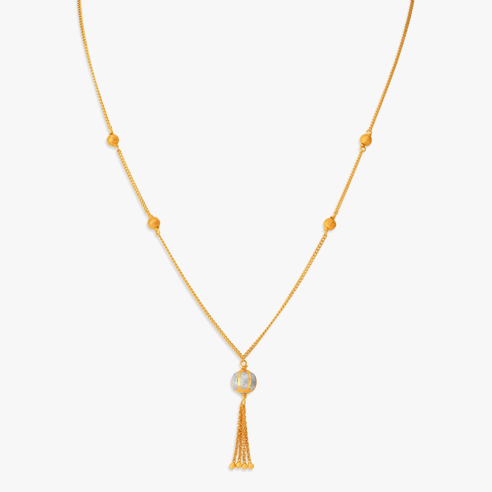 Bead and Tassels Diamond Pendant with Chain,,hi-res image number null