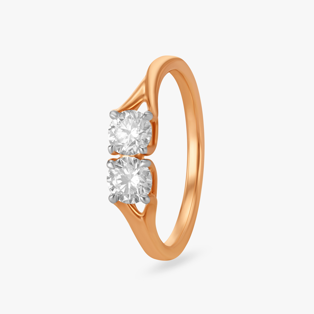 Duet of Devotion Dual Solitaire Finger Ring