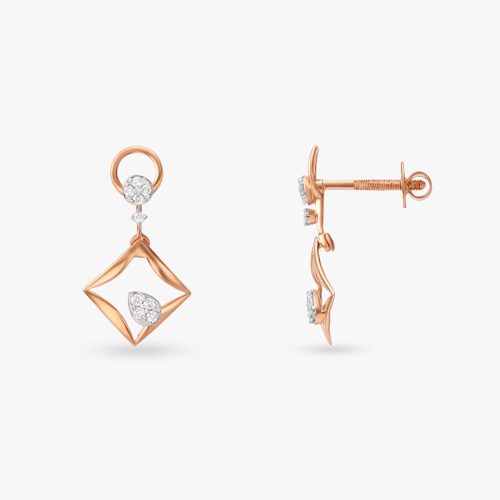 Contemporary Chic Diamond Drop Earrings,,hi-res image number null