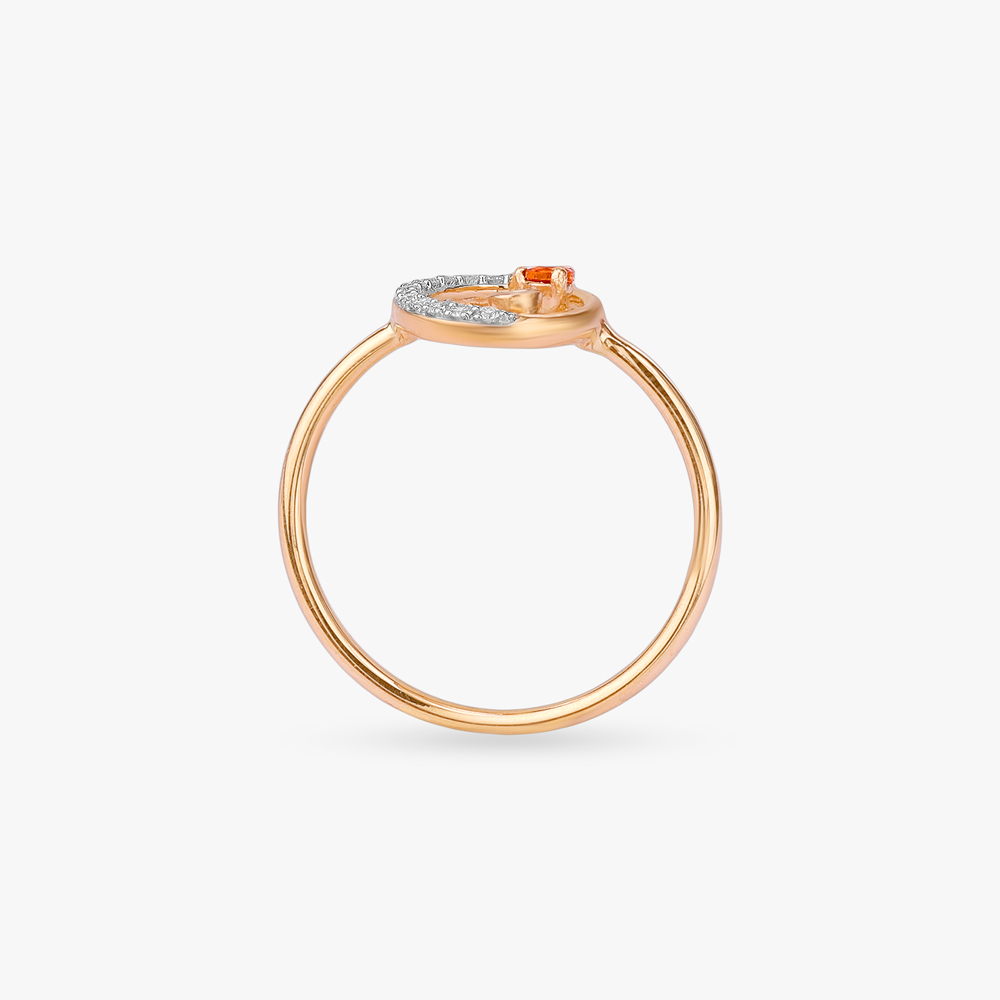Amber Aura Gold Ring,,hi-res image number null