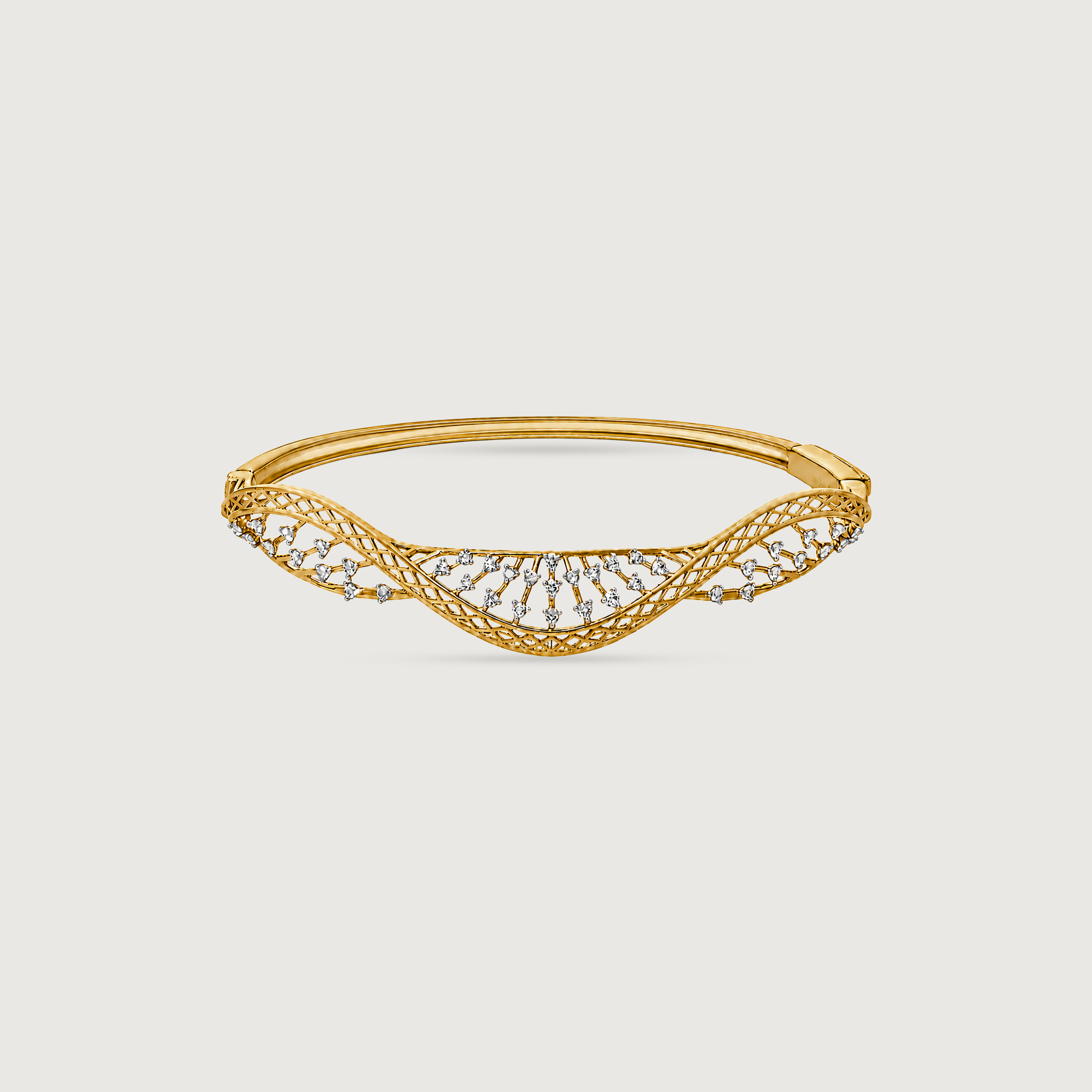 Woven Rhythm Diamond Bangle,,hi-res image number null