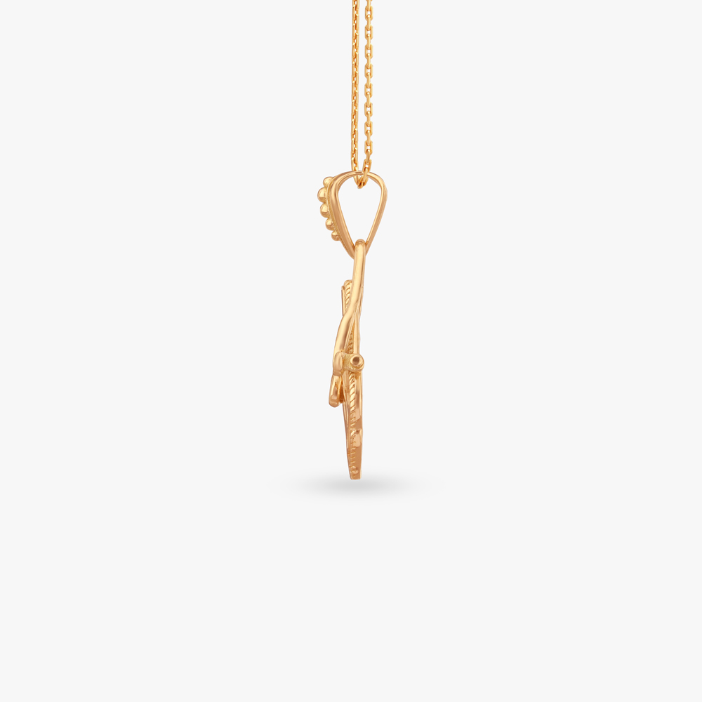 Filigree Leaf Gold Pendant,,hi-res image number null