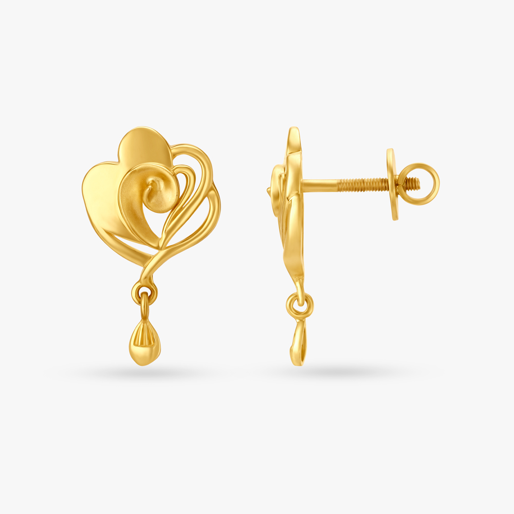 Abstract Rose Drop Earrings,,hi-res image number null