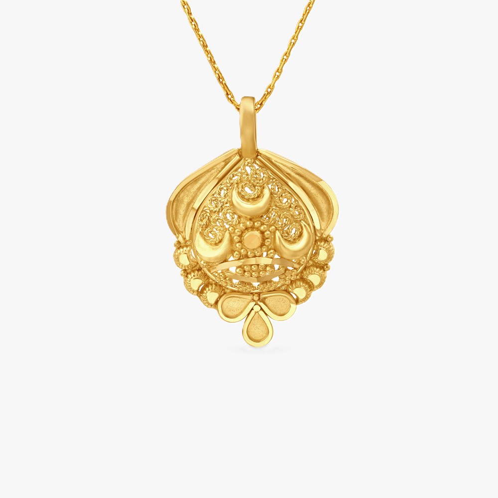 Petal Crest Gold Pendant,,hi-res image number null