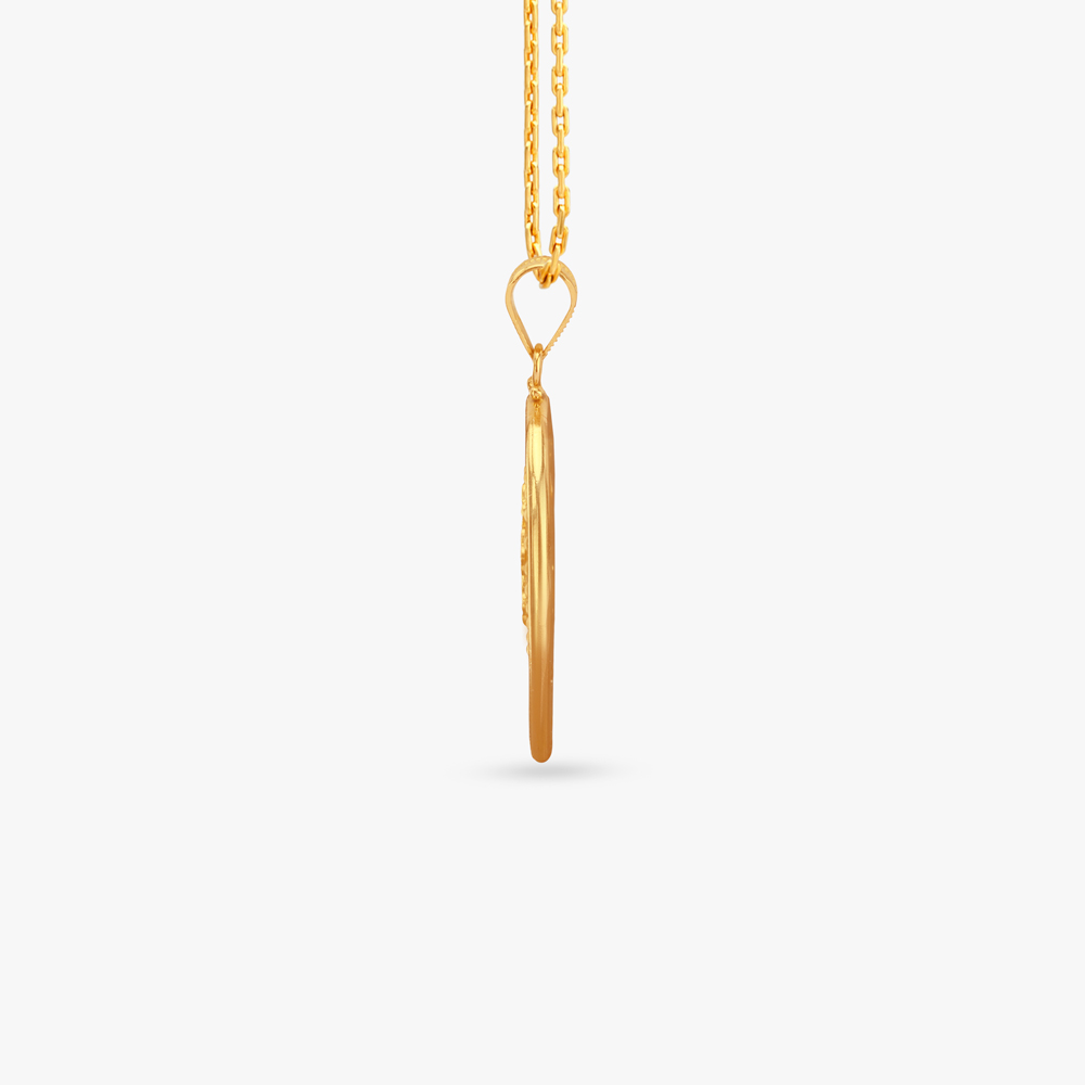

Cutout Cross Gold Pendant