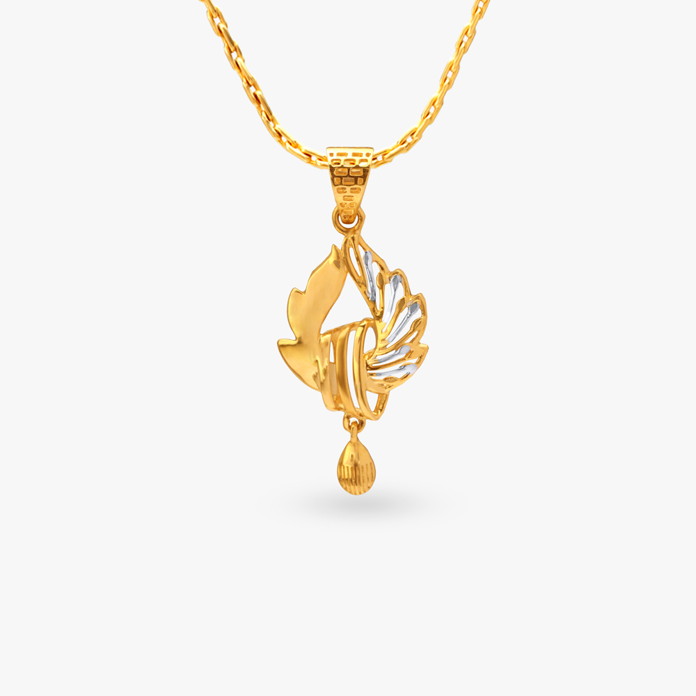 Elegant Gold Pendant and Earrings Set,,hi-res image number null