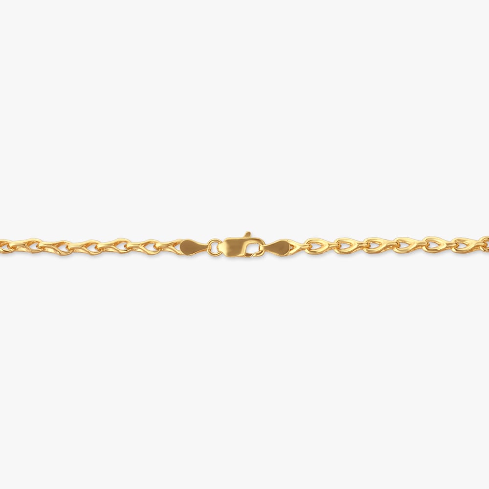 Mens 22 Karat Yellow Gold Interlocked Link Chain,,hi-res image number null
