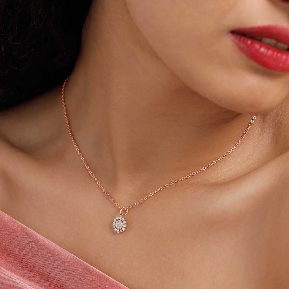 Chic Rosette Diamond Pendant,,hi-res image number null