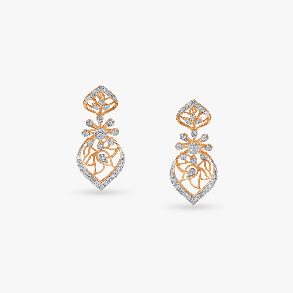 Sculpted Shine Diamond Pendant and Earrings set,,hi-res image number null