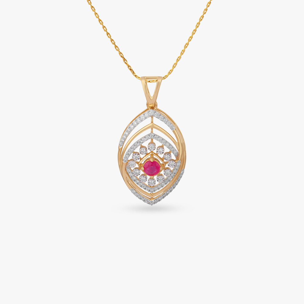 Inner Halo Diamond Pendant and Earrings Set,,hi-res image number null