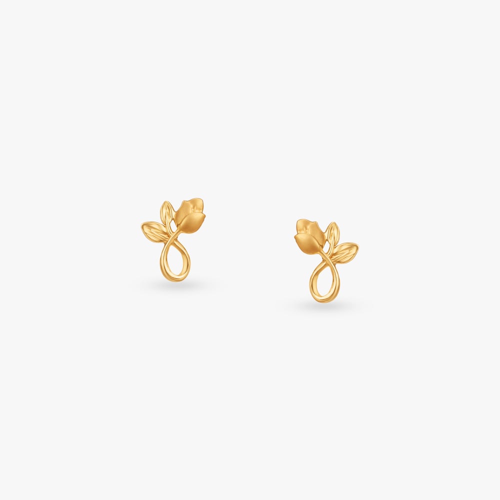 

Sweet Blossom Gold Stud Earrings for Kids