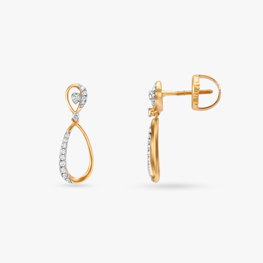 Refined Glamour Diamond Drop Earrings,,hi-res image number null