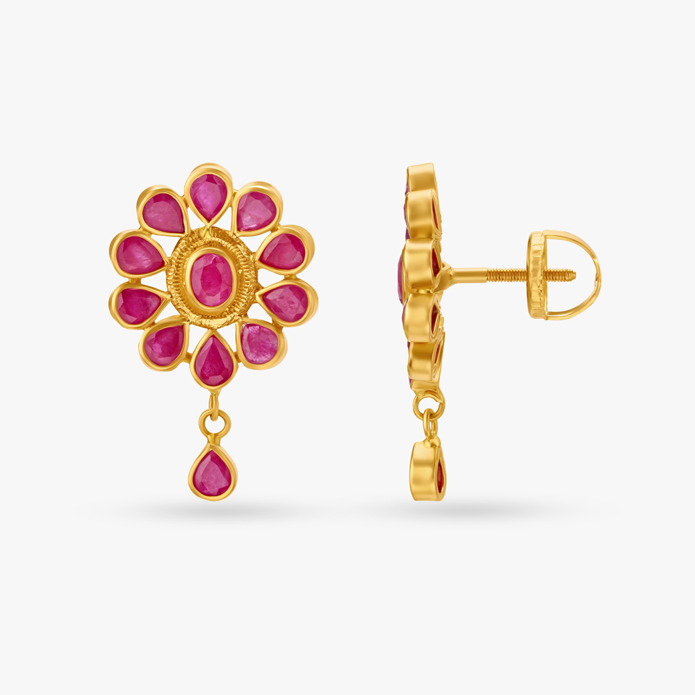 Eye-Catching Ruby Drop Earrings,,hi-res image number null