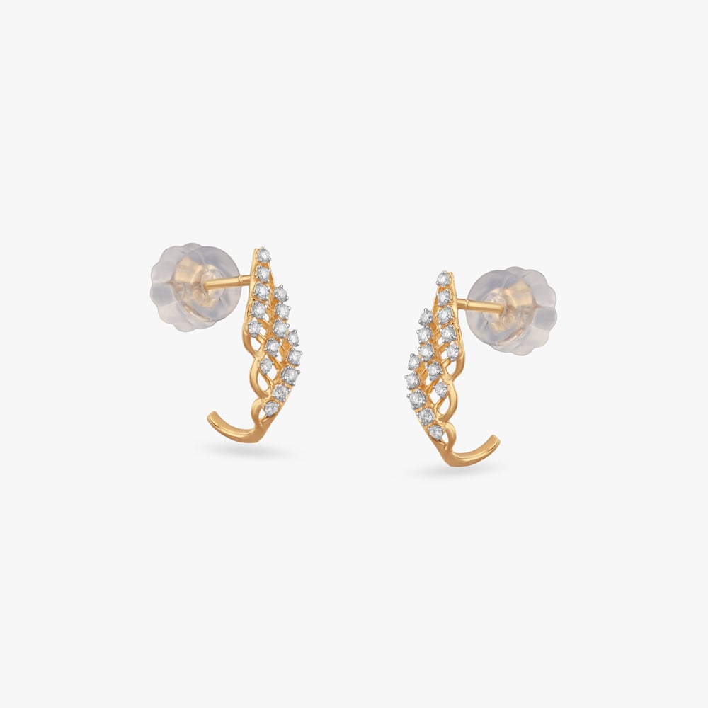 

Shimmer Grid Diamond Hoop Earrings