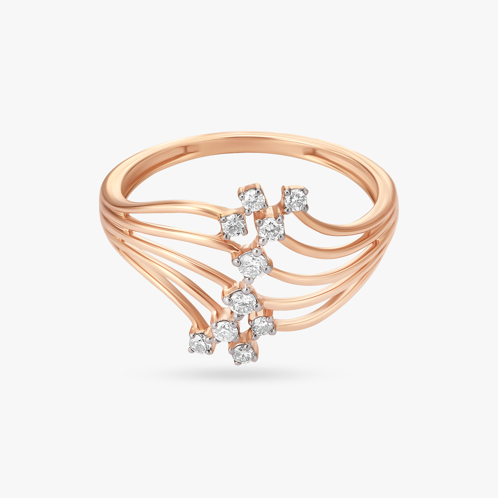 Effortlessly Glamorous Diamond Layered Finger Ring,,hi-res image number null