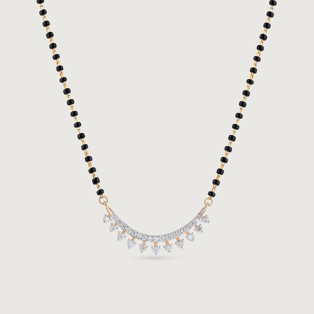 Brilliance Arc Gold and Diamond Mangalsutra,,hi-res image number null