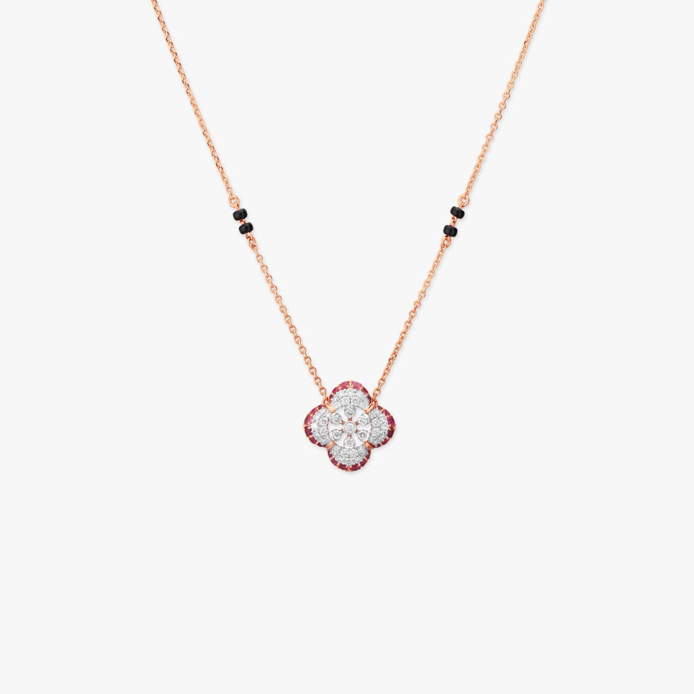 Clover Glow Diamond Mangalsutra,,hi-res image number null