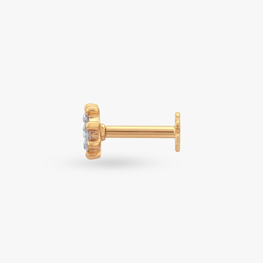 Daisy Sparkle Diamond Nose Pin,,hi-res image number null