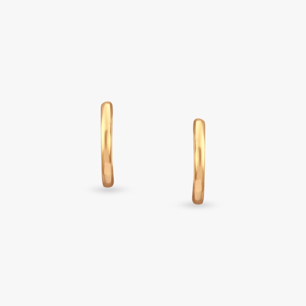 Timeless Curve Gold Hoop Earrings,,hi-res image number null