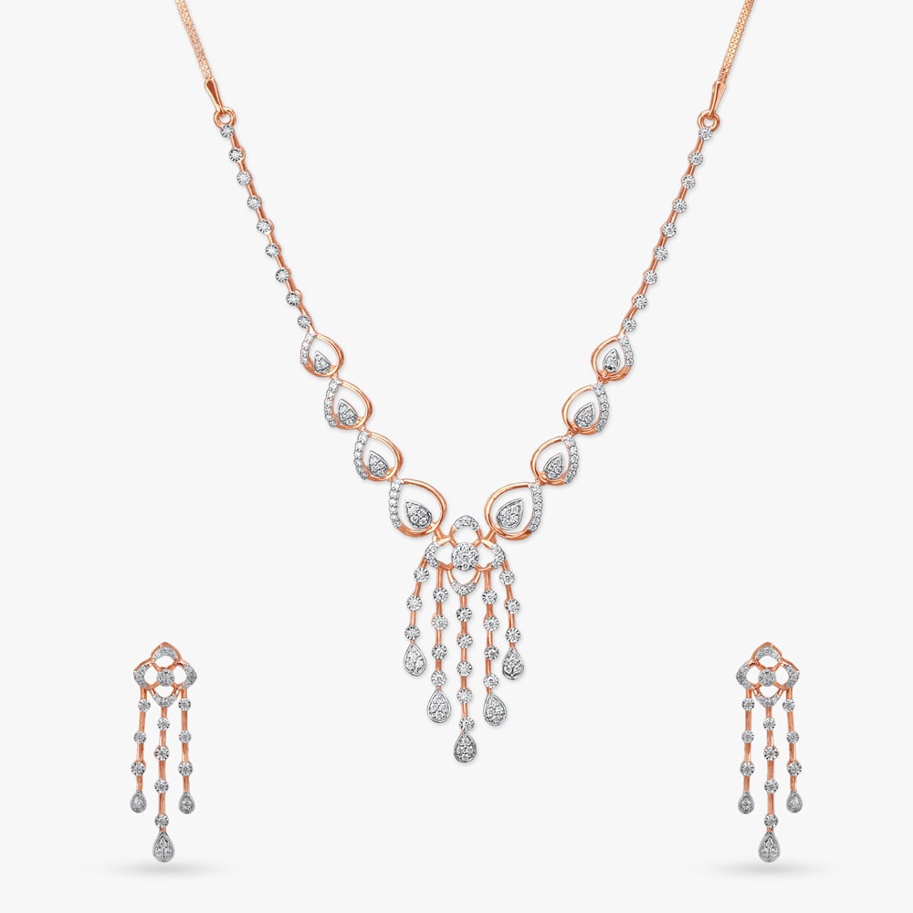 Luminous Lines Diamond Necklace Set,,hi-res image number null