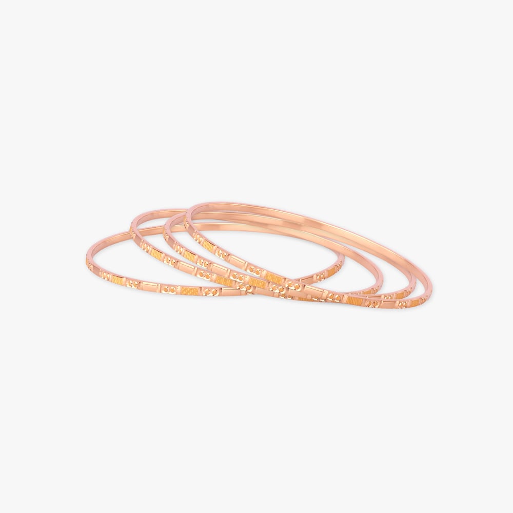 Dotted Rhythm Gold Bangles,,hi-res image number null