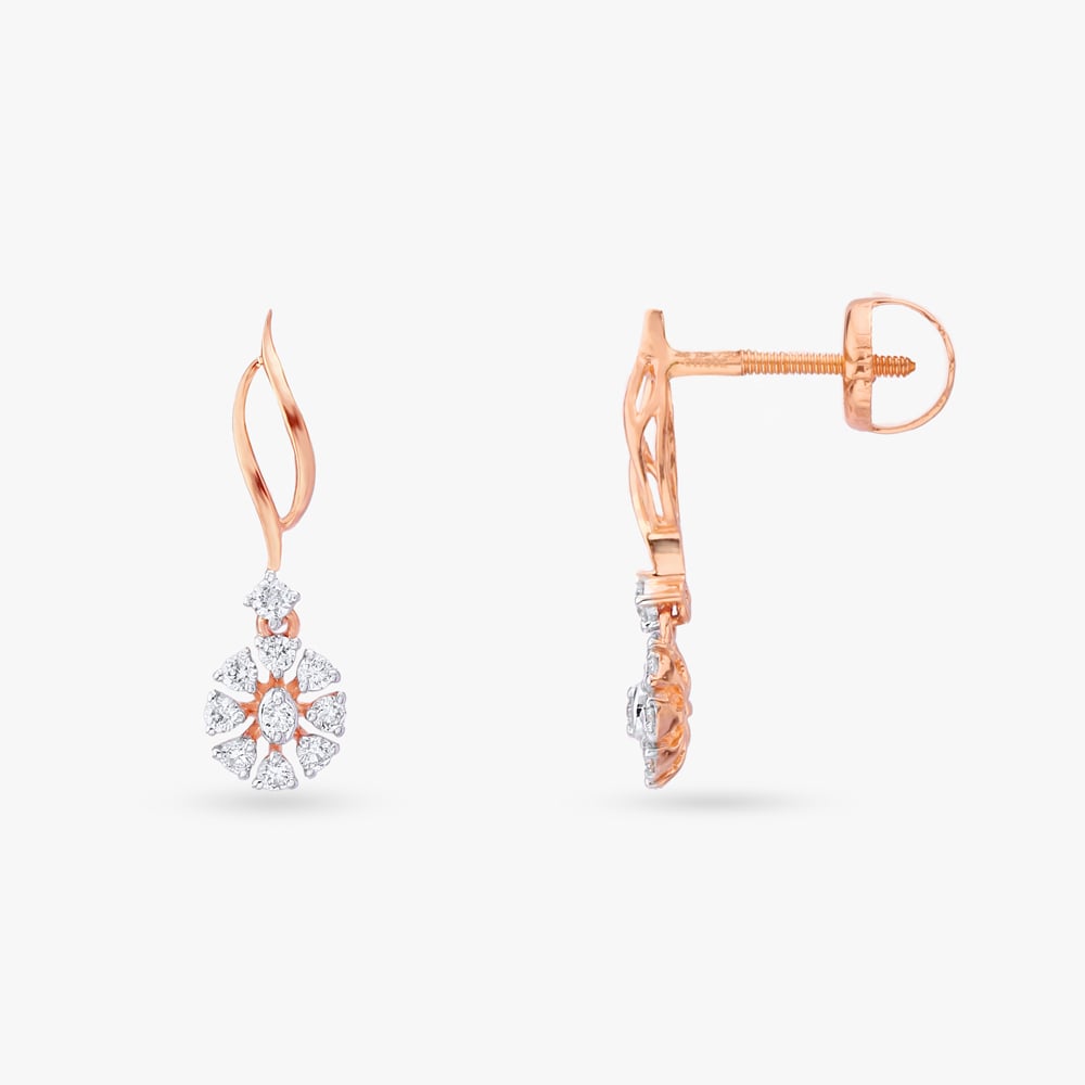 Graceful Diamond Drop Earrings,,hi-res image number null