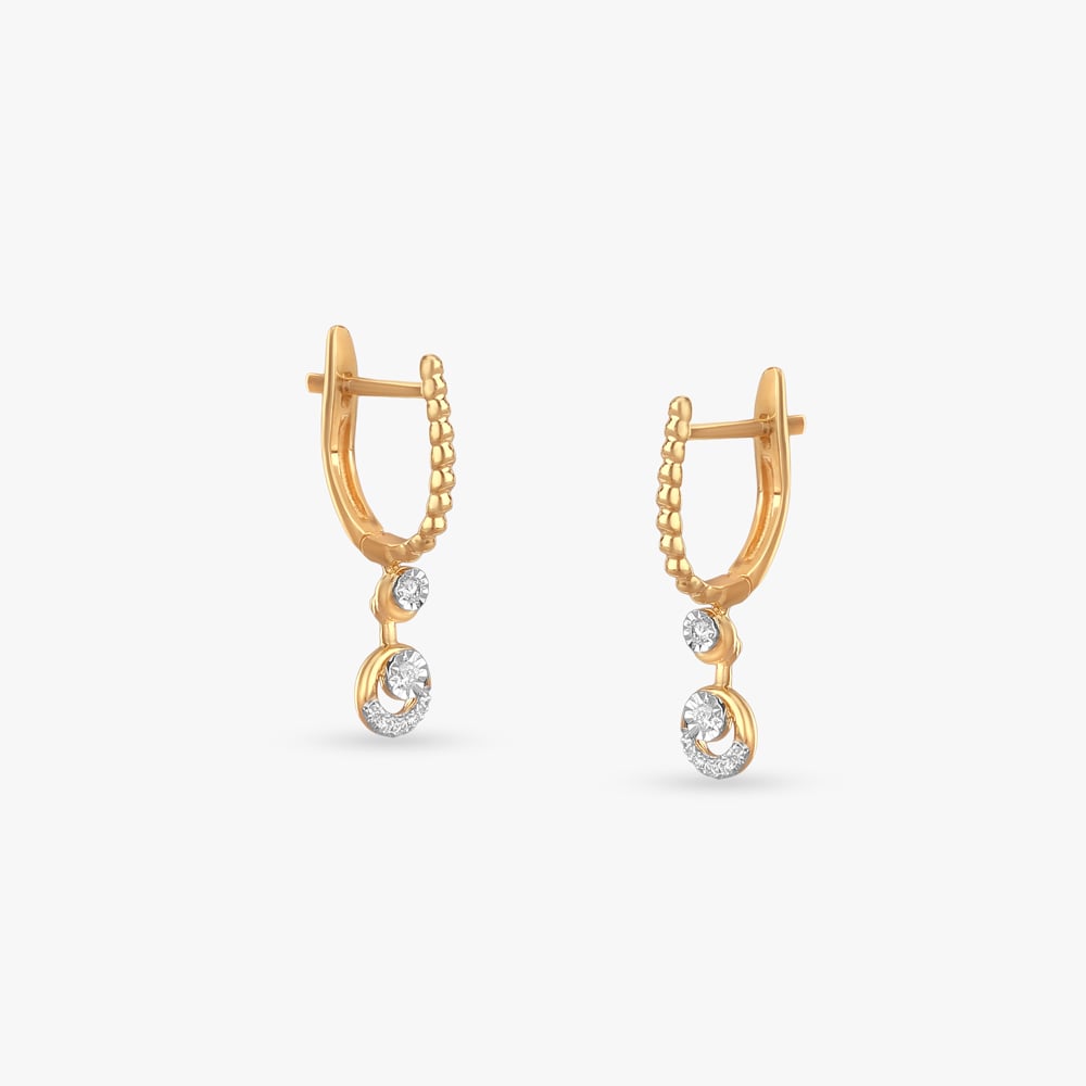 Halo Motion Diamond Hoop Earrings,,hi-res image number null