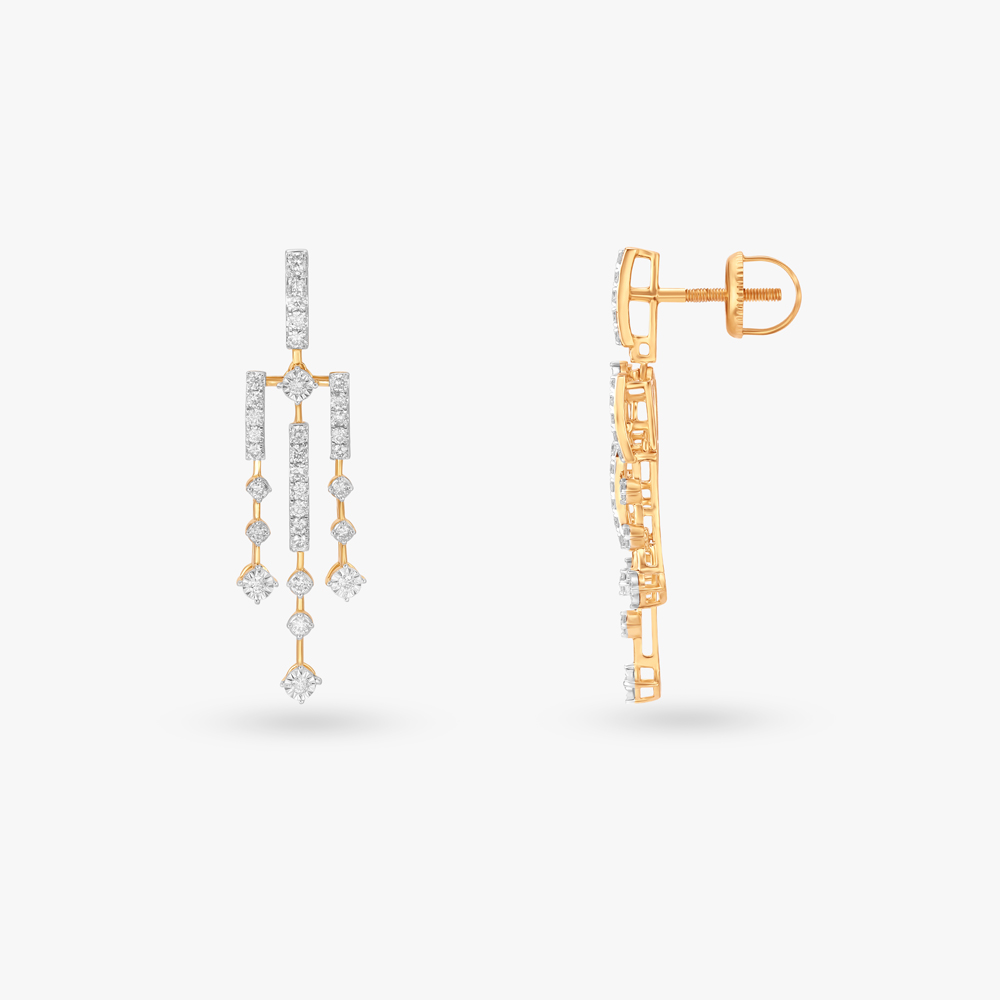 Fringed Delights Natural diamond Necklace Set,,hi-res image number null