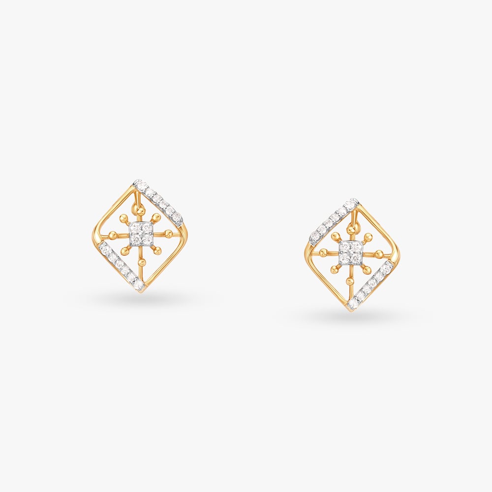 

Captivating Rhombus Diamond Stud Earrings