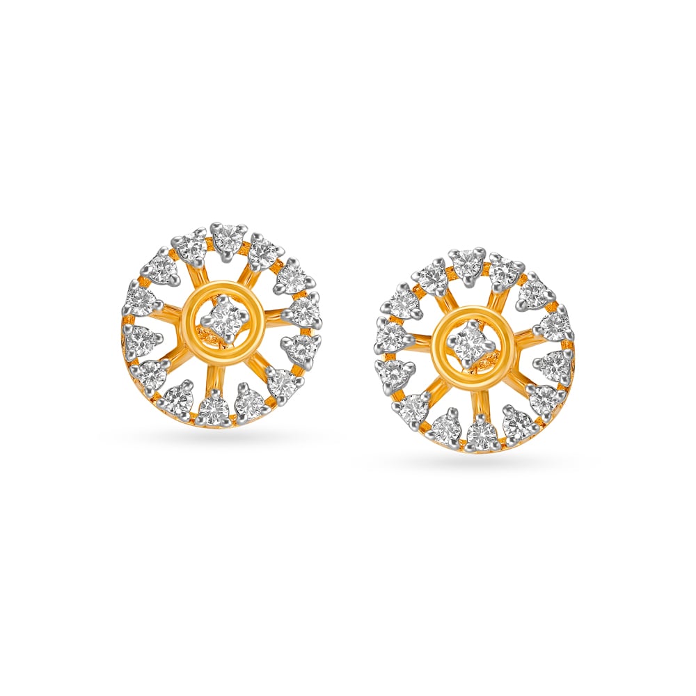 Crown Glow Diamond Stud Earrings,,hi-res image number null