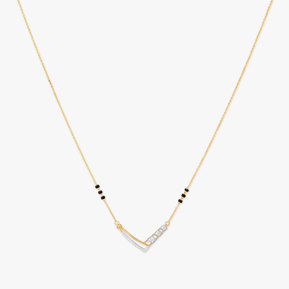 Angular Rhythm Diamond Mangalsutra,,hi-res image number null