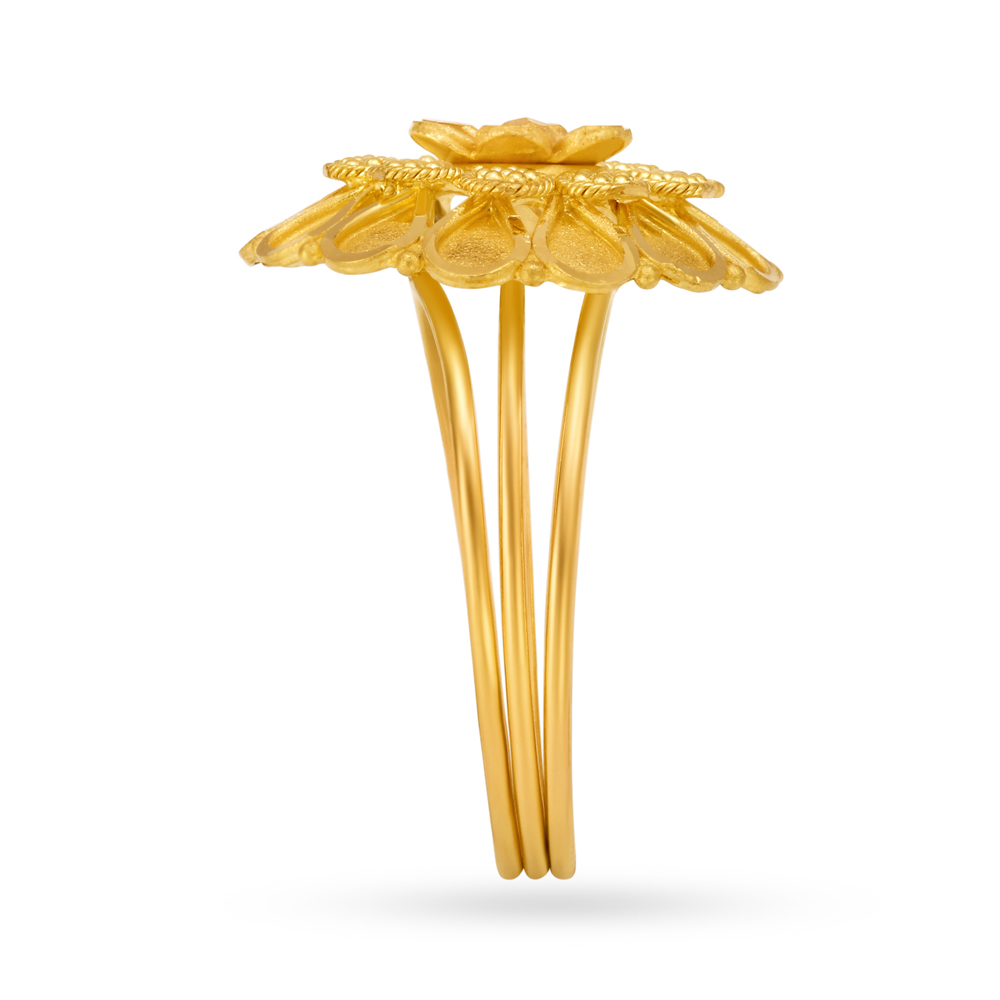 Heavenly Floral Gold Finger Ring,,hi-res image number null