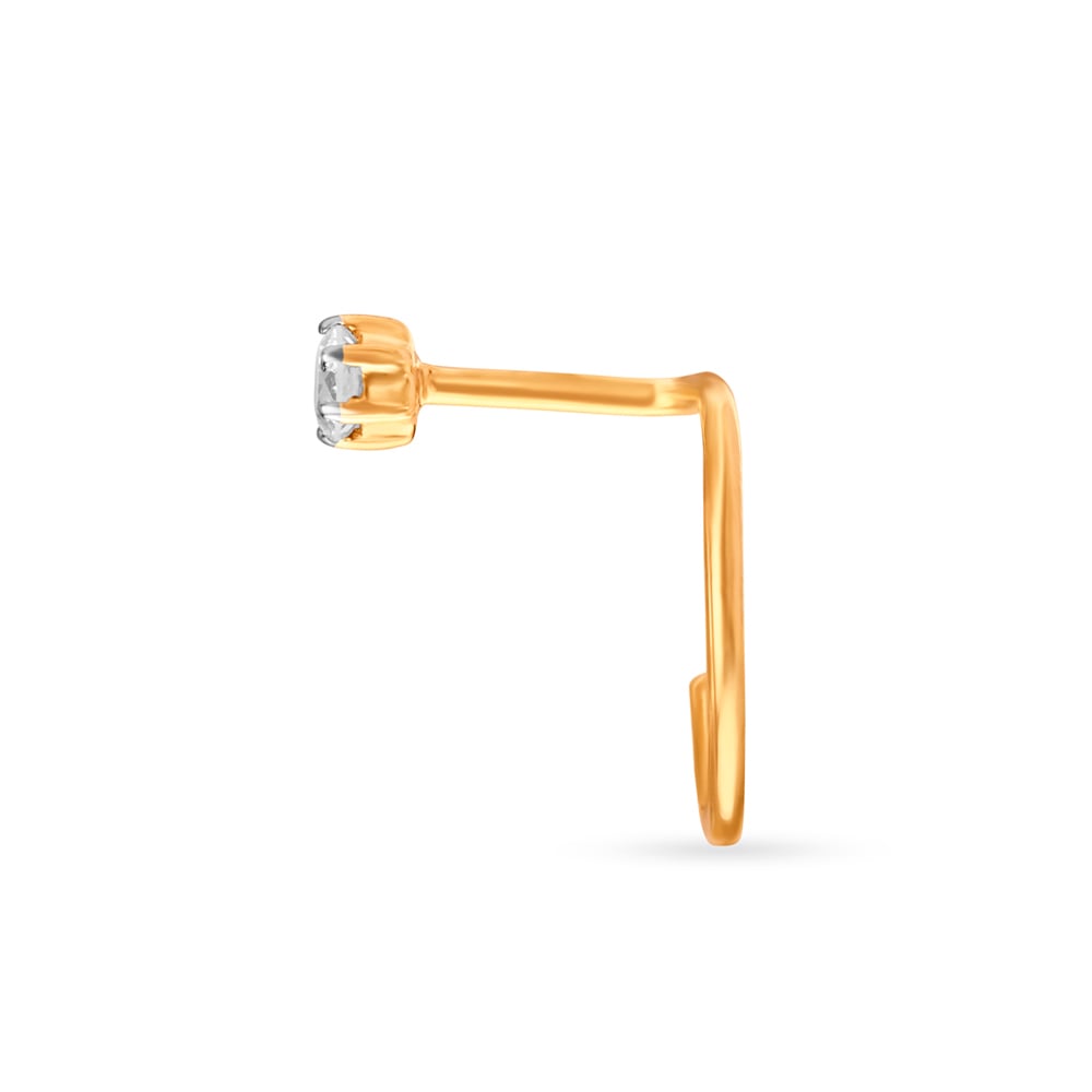 Sleek Stunning Diamond Nose Pin,,hi-res image number null