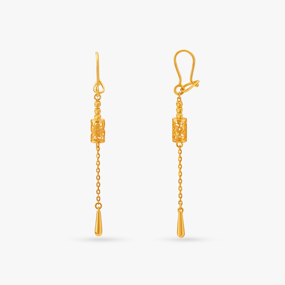 Slender Beaded Hoop Earrings,,hi-res image number null