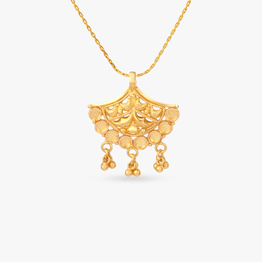 Heritage Sweep Gold Pendant,,hi-res image number null