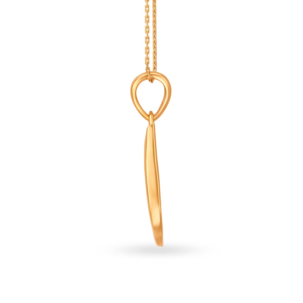 Artistic Typographic Letter J Gold Pendant,,hi-res image number null