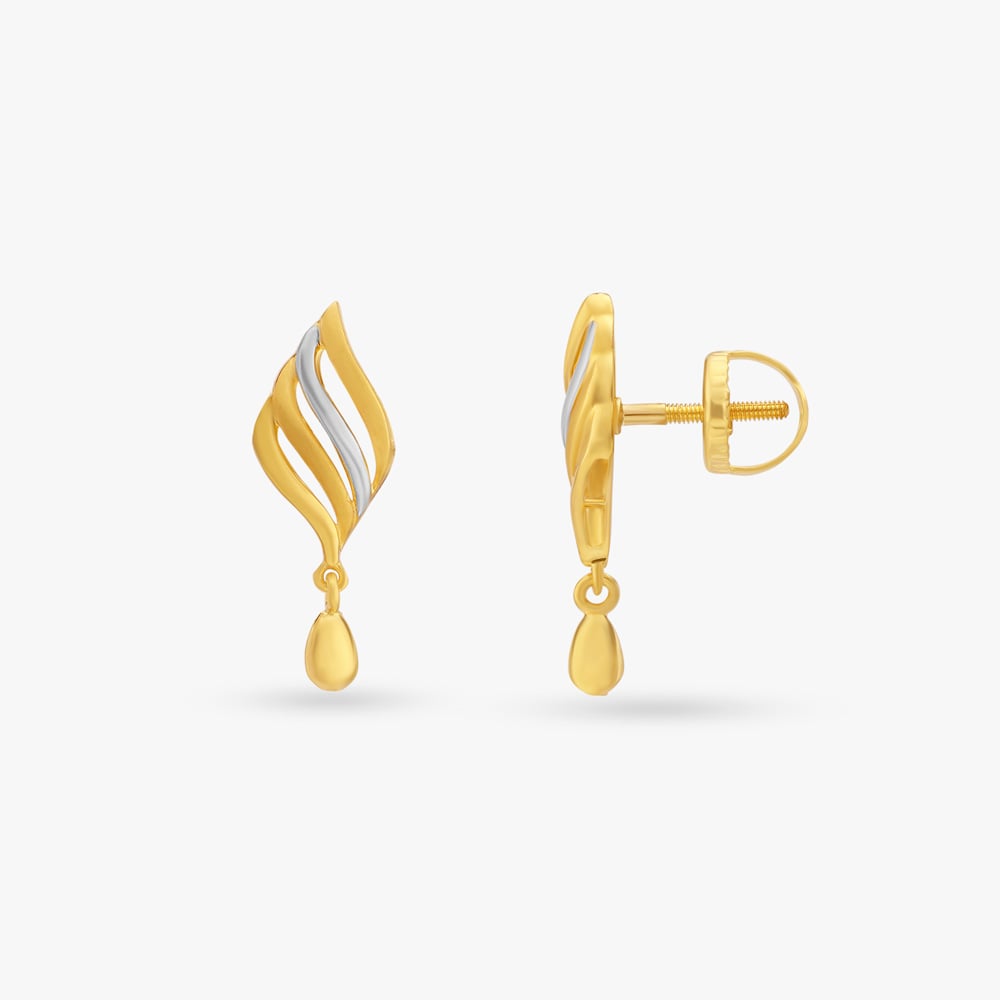 Elegant Gold Drop Earrings,,hi-res image number null