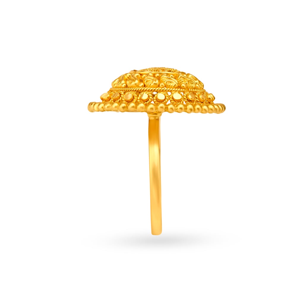 Classic Carved Gold Ring,,hi-res image number null